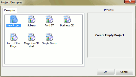 Autoplay menu templates