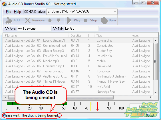 Burning your Audio CD