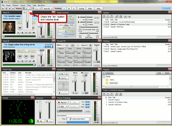 DJ software main window