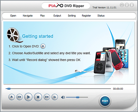 Plato DVD Ripper main window