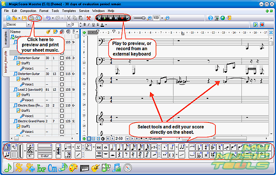 Edit and print your sheet music