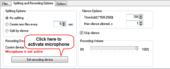 Microphone is not active