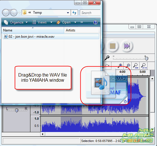 Convert WAV to MMF