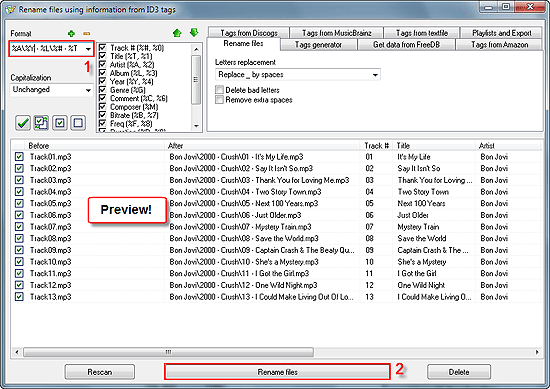 Rename  on How To Rename Mp3 Files Using Id3 Tags    Mp3 Tag Editor  Id3 Tagger