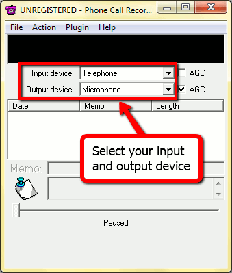 Setting up the phone recording device Setting up the phone recording device