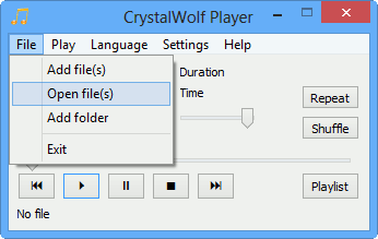 Open an audio file to play