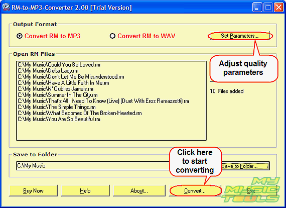 Convert RM to MP3
