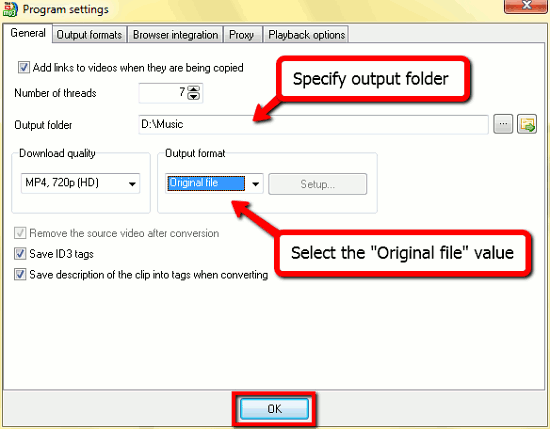 Youtube video download settings Youtube video download settings