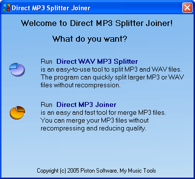 Screenshot of Direct MP3 Splitter Joiner