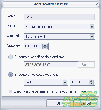 TV task to record