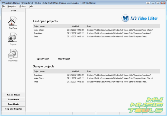 AVS Video Editor main window
