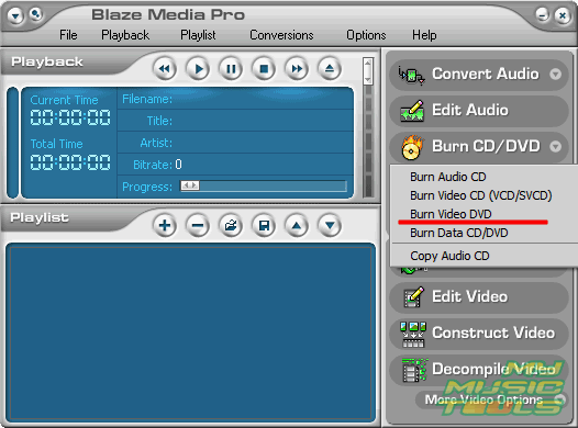 Burn Video DVD