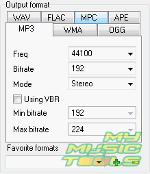 Adjust MP3 settings