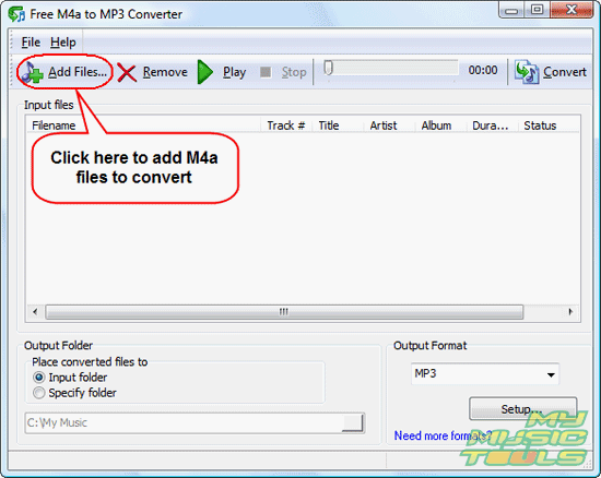 forstørrelse vest svær at tilfredsstille How to convert M4a to MP3 for free? | m4a Converter