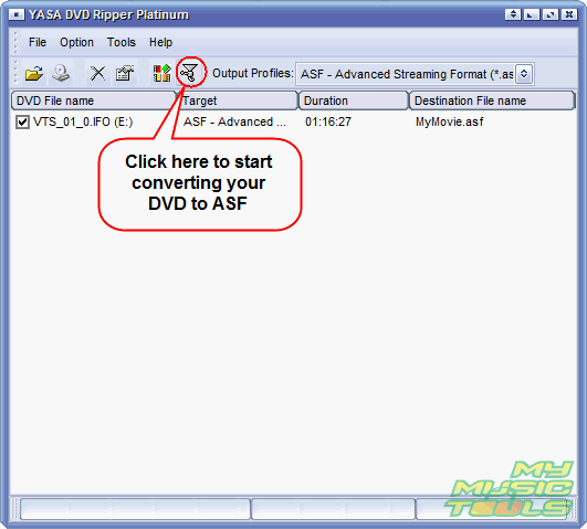 Rip DVD to ASF