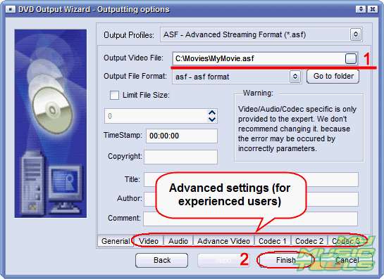 Set output folder for ASF