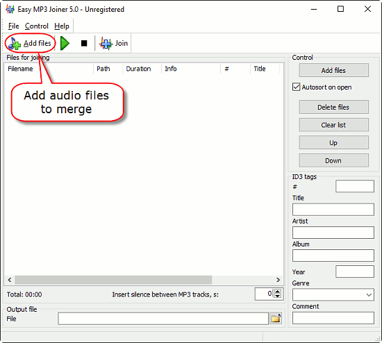 Add MP3 to merge