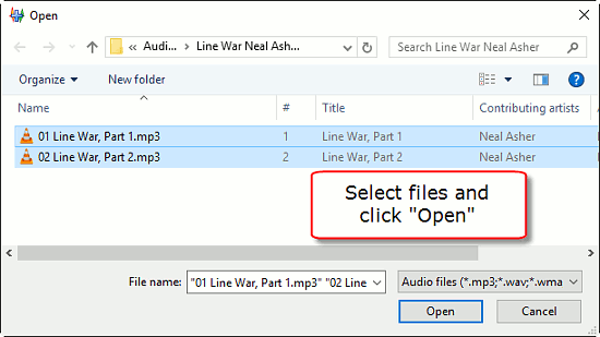 Open MP3 files