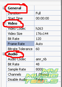 Video properties