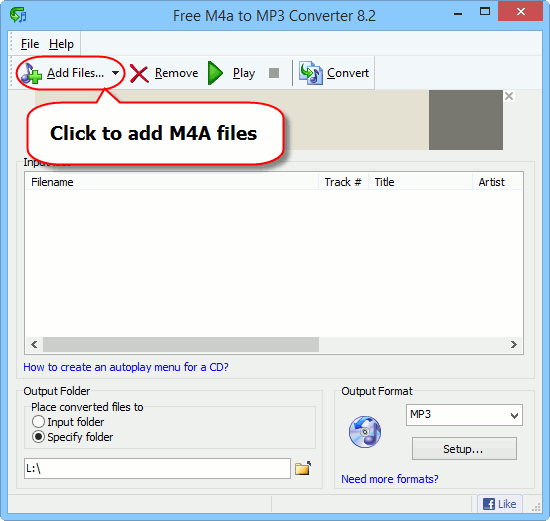 Add M4A files