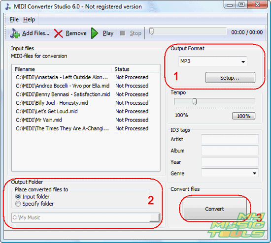 Convert MIDI to Ringtones