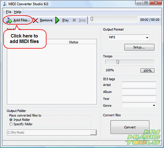 sponsoreret bred handling MIDI to MP3 converter with ID3 tags support | MIDI Converter