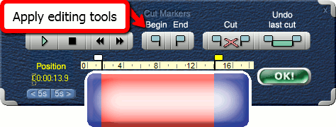 Recordings audio editor