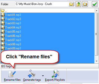 Rename music files