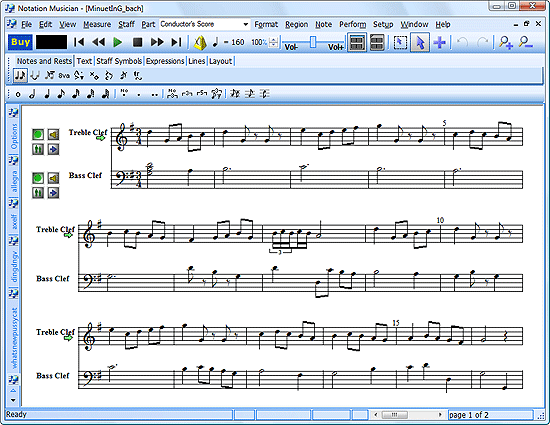 MIDI converted to sheet music