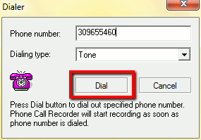 Dialing phone number