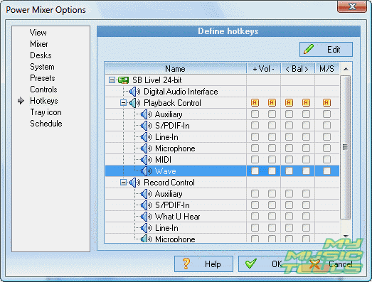 Define hotkeys to control volume