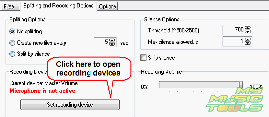 Set recording device