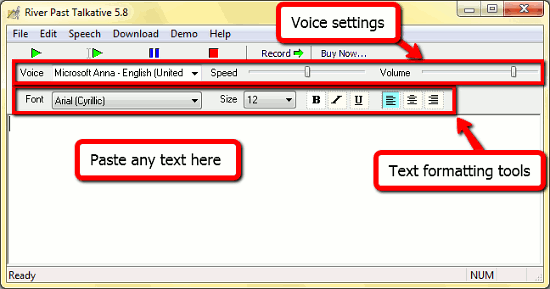 Text to speech converter