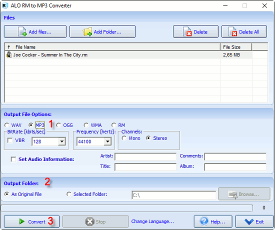 Convert RM to MP3