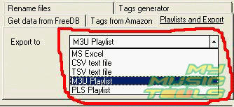Select how to save the playlist
