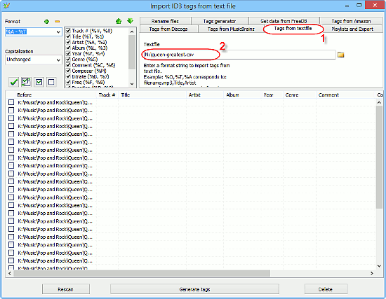 Select your CSV file