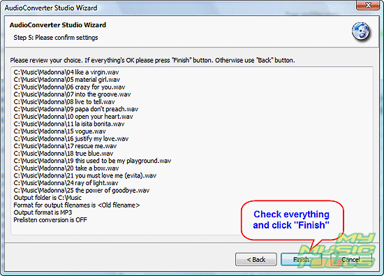 Convert WAV to MP3