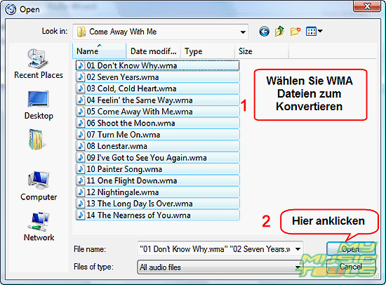 WMA zum Konvertieren