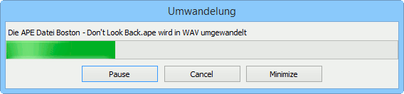 APE wird in WAV umgewandelt