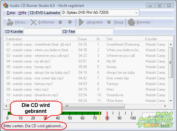 Audio CD brennen