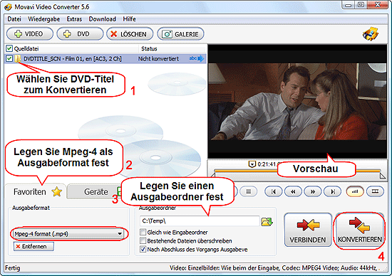 DVD in MP4 umwandeln