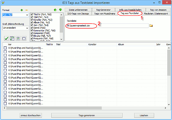 Whlen Sie Ihre CSV Datei aus