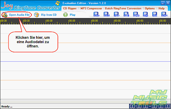 Joy RingTone Converter - eine Audiodatei ffnen