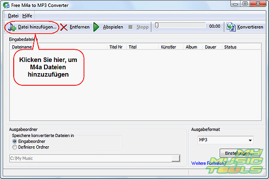 Freier M4a in MP3 Konverter