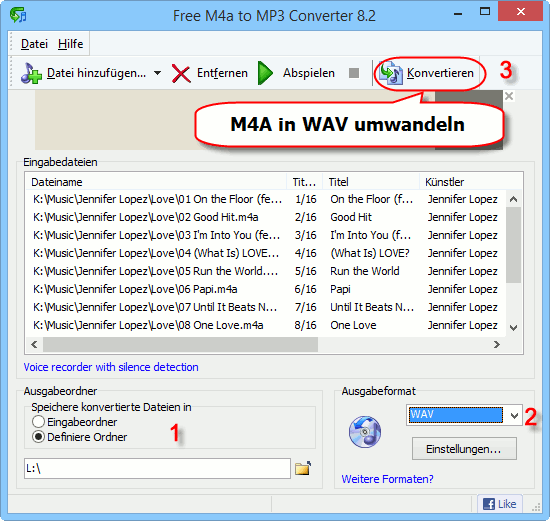 M4A in MP3 umwandeln