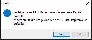 MP3 nach M4b Kapiteln schneiden