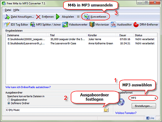 M4b in MP3 konvertieren