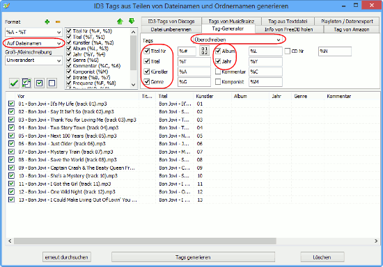 ID3-Tags generieren: Vorbereitung