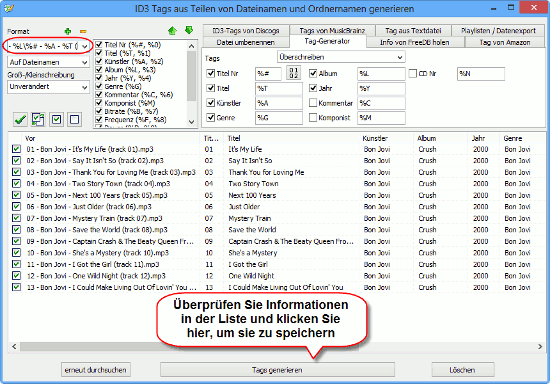 MP3-Tags aus Dateinamen extrahieren