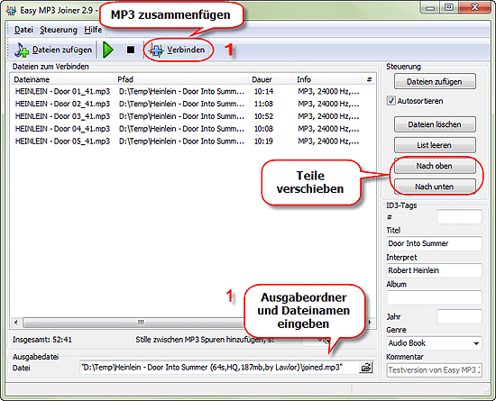 MP3 Dateien verbinden